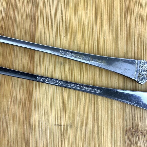 Ekco Eterna Classic Crest Stainless Steel Iced Tea Spoons Set Of 2 - Picture 4 of 4